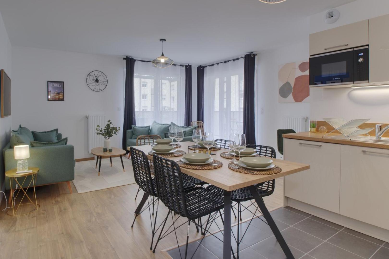 Le Normand- Appartement Neuf, 3 Chambres, Terrasse レンヌ エクステリア 写真